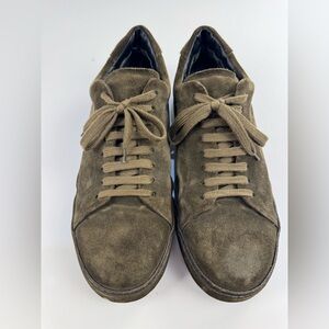 Vince Noble Dark Olive Sneaker Suede Z2893 Excellent US 12 / EU 46